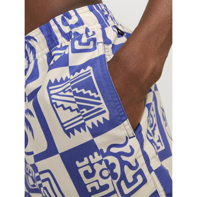 Jack & Jones Heren zwemshort oceanday print blauw 12257049-BLUE large