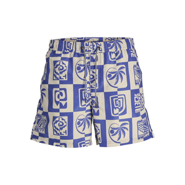 Jack & Jones Heren zwemshort oceanday print blauw 12257049-BLUE large