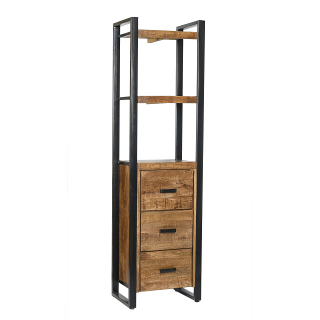 Livingfurn boekenkasten nairobi 3 laden 200cm mangohout 2059048 large