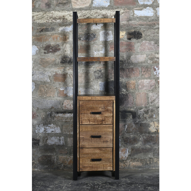 Livingfurn boekenkasten nairobi 3 laden 200cm mangohout 2059048 large