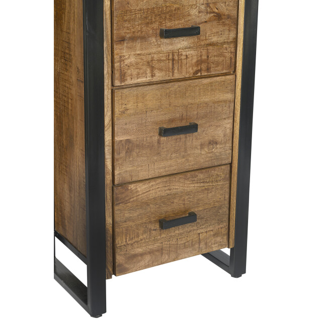 Livingfurn boekenkasten nairobi 3 laden 200cm mangohout 2059048 large