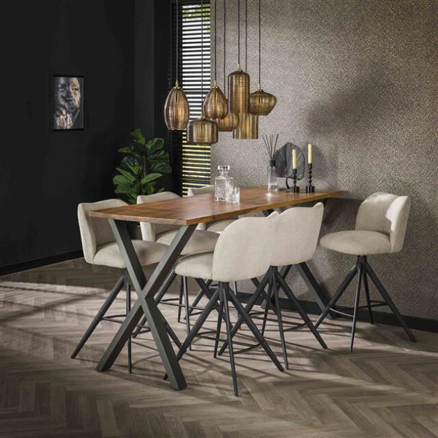 Hoyz hanglamp 4+3 stripe glass horizontal amberkleurig glas 2834813 large