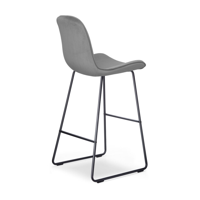 Nolon Nino-fé barkruk velvet zwart onderstel 75 cm set van 2 2832742 large