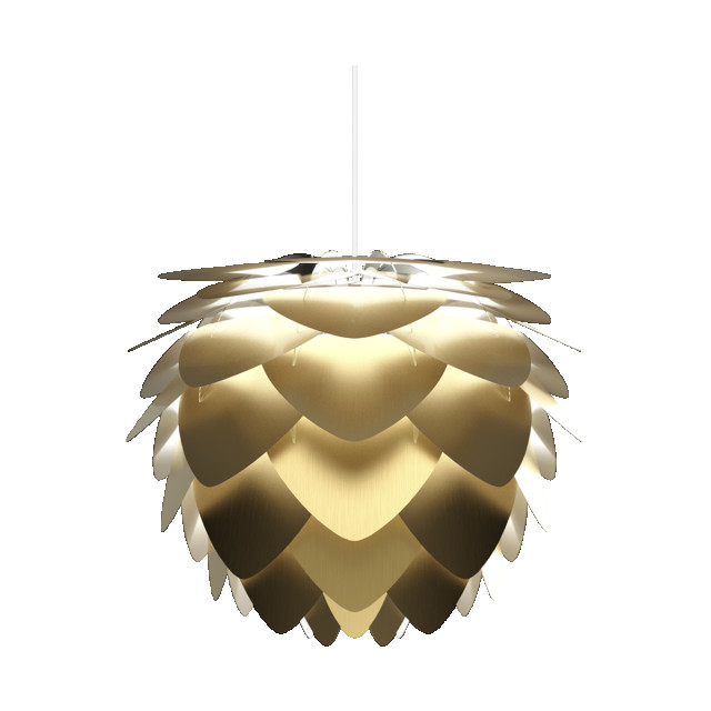 Umage Aluvia mini hanglamp brushed brass met koordset wit Ø 40 cm 2925079 large