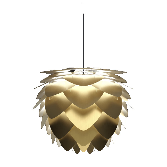 Umage Aluvia mini hanglamp brushed brass met koordset zwart Ø 40 cm 2925081 large