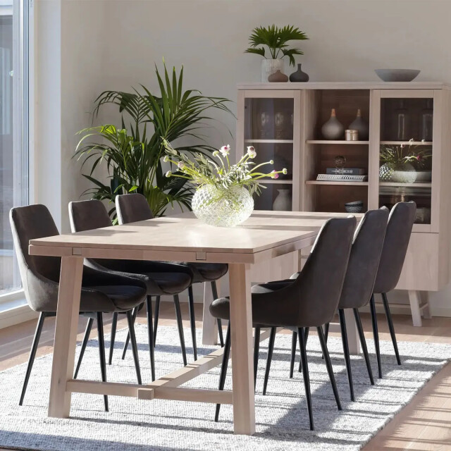 Rowico Home Brooklyn verlengbare houten eettafel whitewash 220 x 95 cm 2394253 large