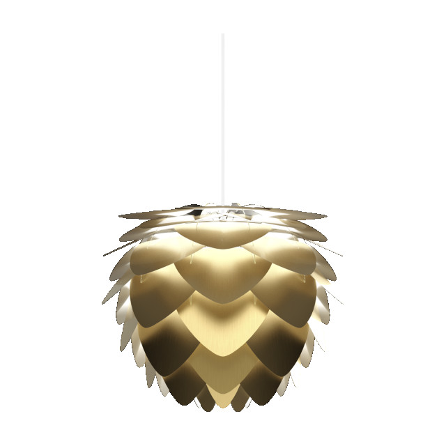 Umage Aluvia medium hanglamp brushed brass met koordset wit Ø 59 cm 2925074 large