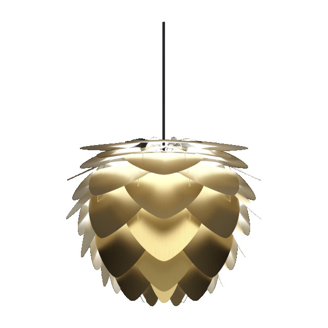 Umage Aluvia medium hanglamp brushed brass met koordset zwart Ø 59 cm 2925075 large