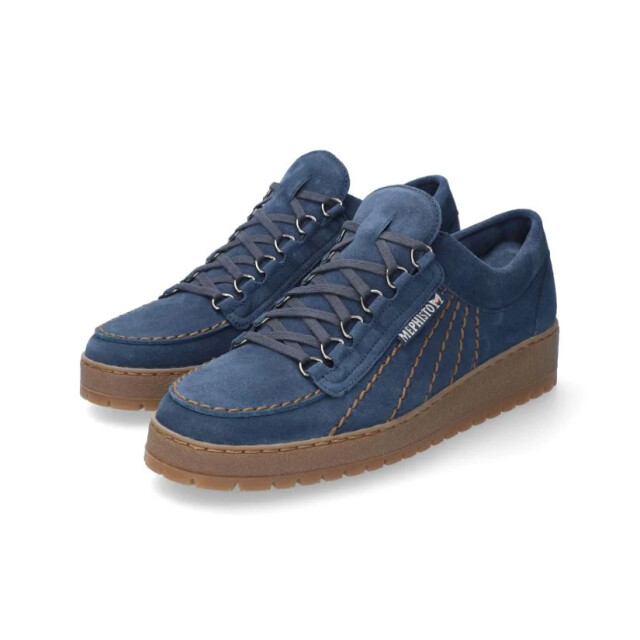 Mephisto Rainbow Veterschoenen Blauw Rainbow large