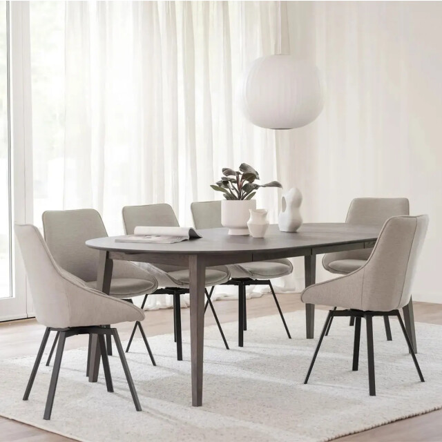 Rowico Home Filippa uitschuifbare eettafel donker Ø120 cm 2430618 large