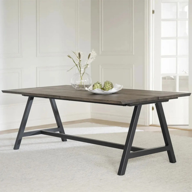 Rowico Home Carradale verlengbare houten eettafel donker eiken 220 x 100 cm 2430615 large