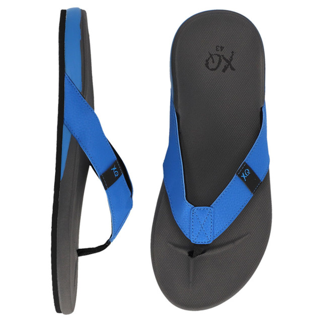 XQ Xq heren teenslippers ergonomisch antraciet/blauw 121992002-ANTRA/BLUE large