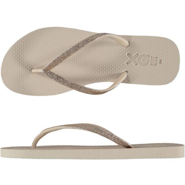XQ Xq dames teenslippers glitters beige 123992001-SAND large