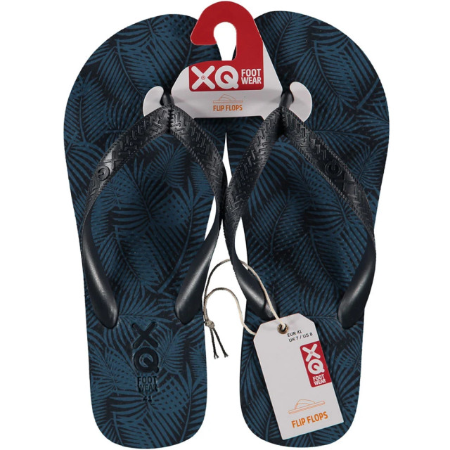 XQ Xq heren teenslippers print donkerblauw 121993002-NAVY large