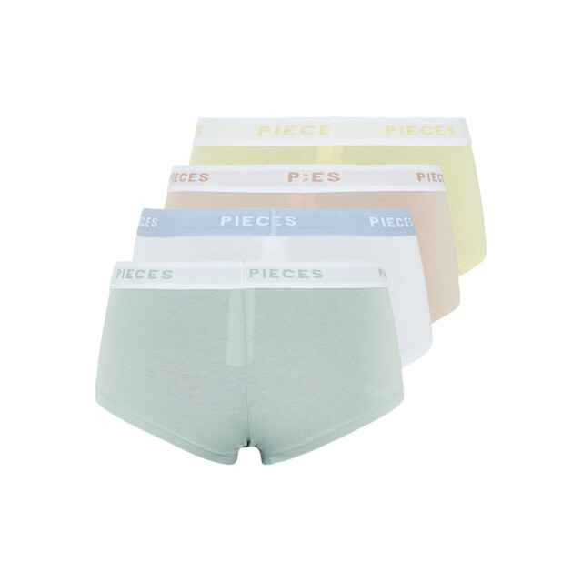 Pieces Dames hipsters 4-pack pclogo effen 17106857 large