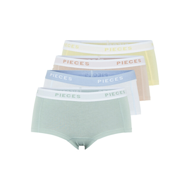 Pieces Dames hipsters 4-pack pclogo effen 17106857 large