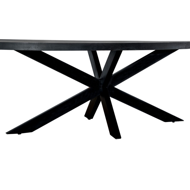 Livingfurn eetkamertafel kala oval spider 180 cm mangohout / gecoat staal 2926183 large