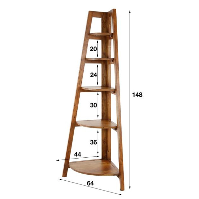 Hoyz hoekrek angle massief acacia zandkleur 2926184 large