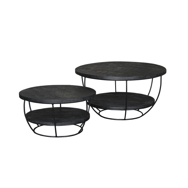 Livingfurn salontafel evan norris 65 cm mangohout / gecoat staal 2926149 large