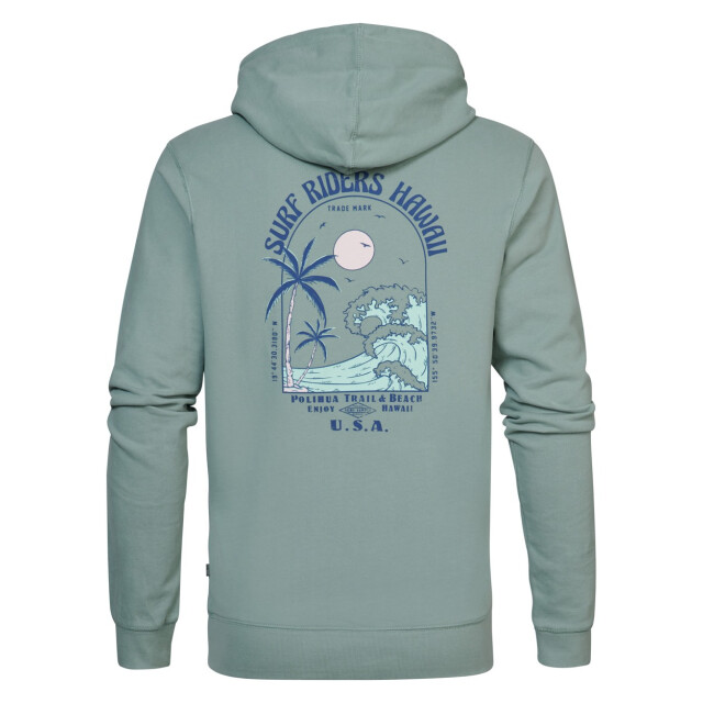 Petrol Industries Men sweater hooded print aqua 5209.32.0016 large