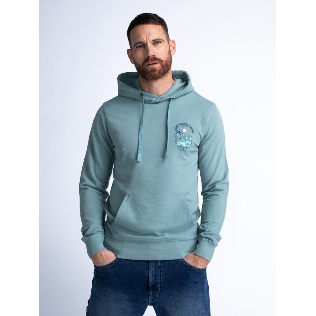 Petrol Industries Men sweater hooded print aqua 5209.32.0016 large