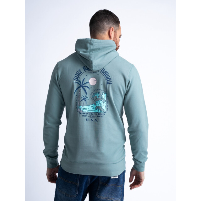 Petrol Industries Men sweater hooded print aqua 5209.32.0016 large