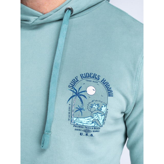 Petrol Industries Men sweater hooded print aqua 5209.32.0016 large