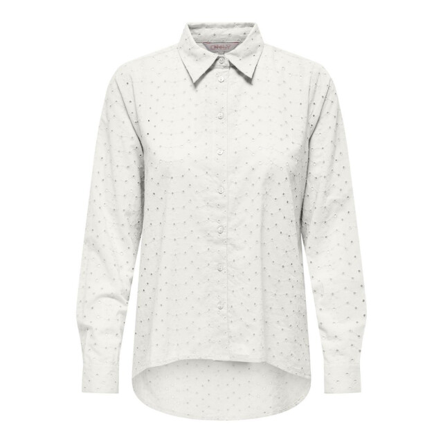 Only Onlalfie nice emb ls high low shirt off-white 4309.02.0154 large