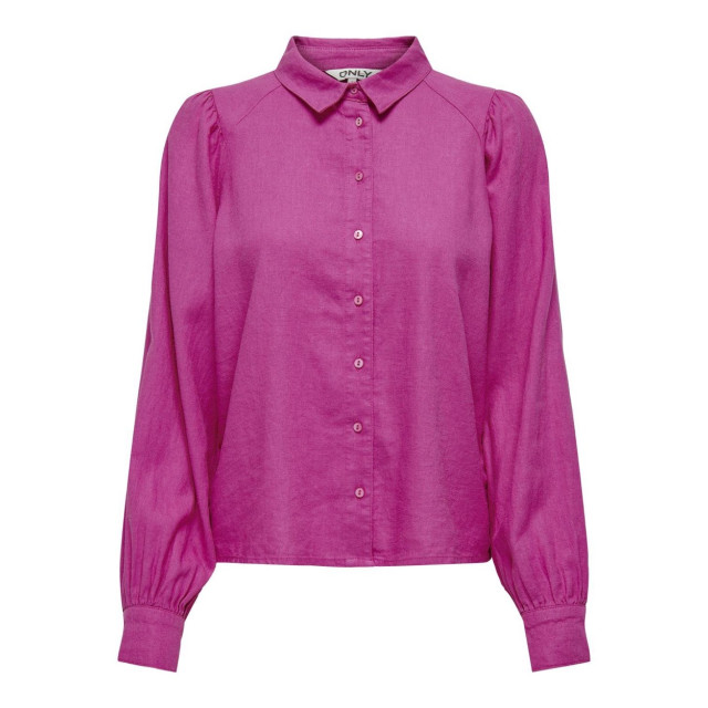 Only Onlcaro ls linen bl puff shirt cc fuchsia 4309.56.0014 large