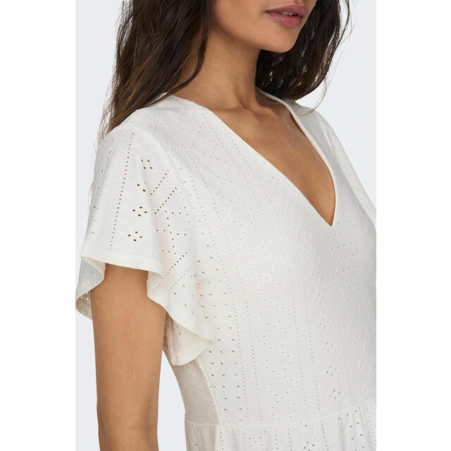 Only Onlsandra ss v-neck dress jrs off-white 4409.02.0044 large