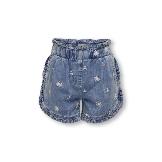 Only Kogdandy embroidery frill dnm short blue denim 2150.35.0070 large