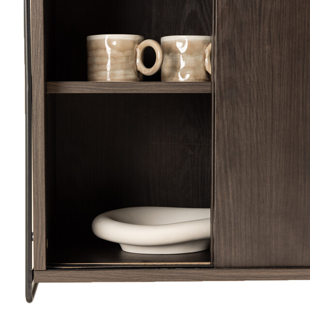 Nest living Marcus hangende houten wandkast walnoot 60 x 35 cm 2926873 large