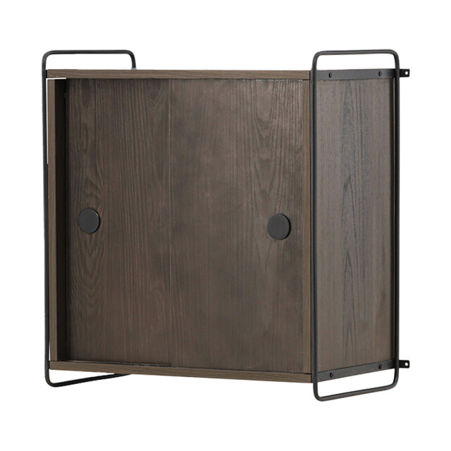 Nest living Marcus hangende houten wandkast walnoot 60 x 35 cm 2926873 large