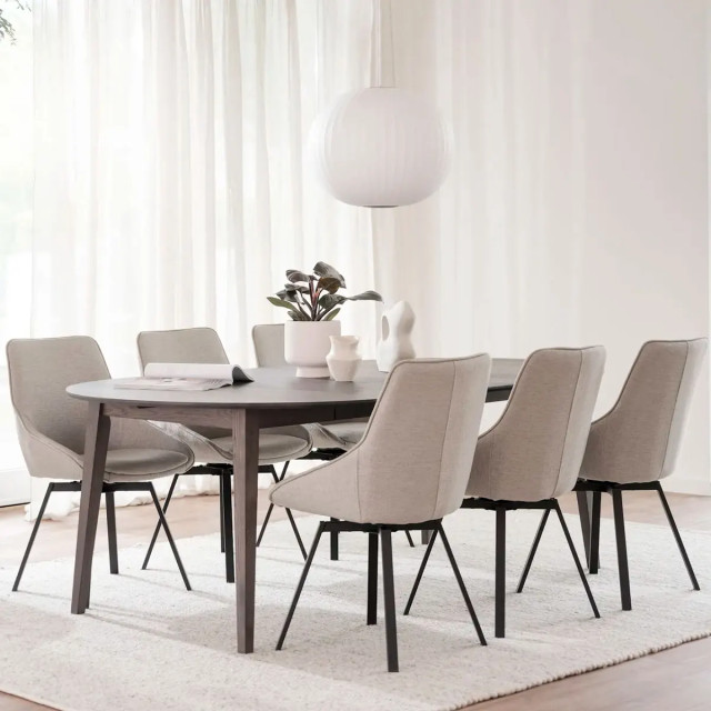 Rowico Home Filippa verlengstuk voor de ronde filippa eettafel donker 45 x 120 cm 2927099 large