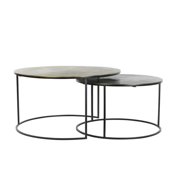 Light & Living salontafel primo Ø76x41cm - set van 2 2394274 large