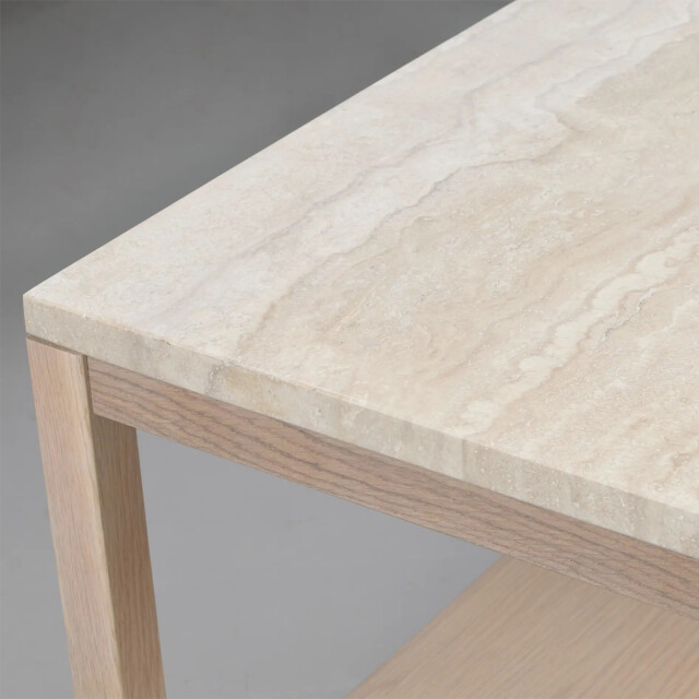 Rowico Home Orwel salontafel met travertin tafelblad whitewash 140 cm 2430613 large