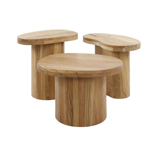 Hoyz salontafel set-3 shape massief acacia naturel 2917022 large