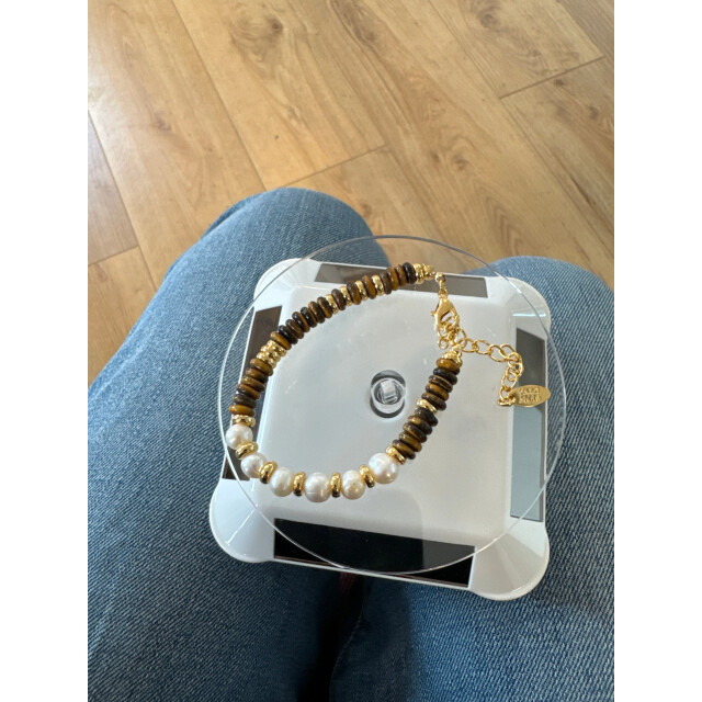 Smashed Lemon 62054 gecombineerde parels en kwartsen kralen armband 62054-998-OS large
