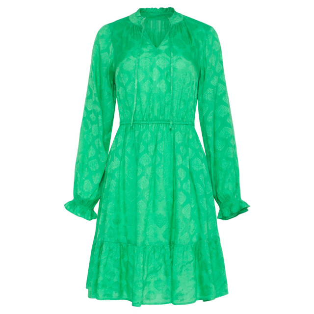 Smashed Lemon 23678 dames satijnen jurk met ornament print | 23678-530-M large