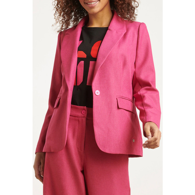 Smashed Lemon 23573 trendy getailleerde blazer in fel fuchsia 23573-420-3XL large