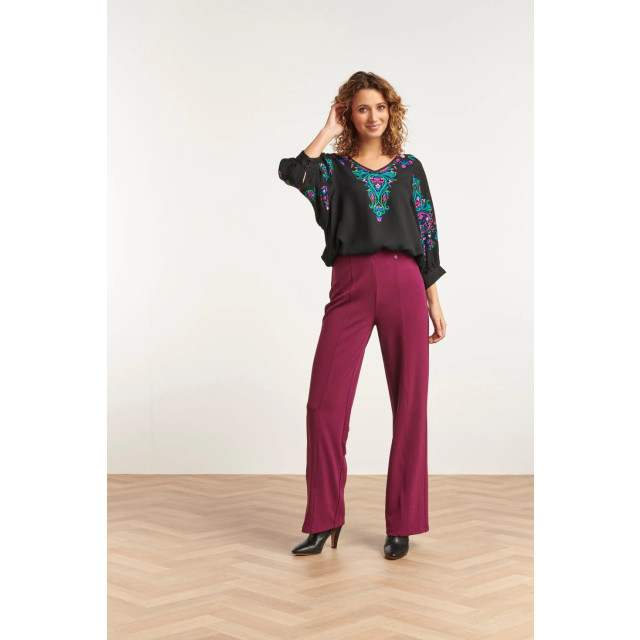 Smashed Lemon 23585 wijde broek in paars 23585-380-XXL large