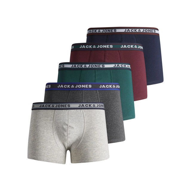 Jack & Jones Boxershorts heren trunks friday pack 5-pack dark grey melange 12165348 large