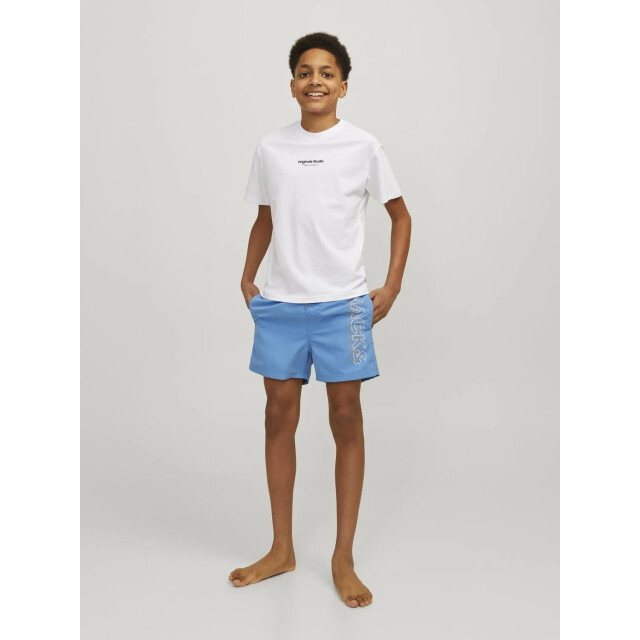 Jack & Jones Jongens zwemshort jpstfiji double logo effen 12253748-Lichtblauw large