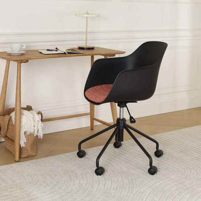 Nolon Nout-liz bureaustoel met terracotta rood zitkussen onderstel 2028384 large