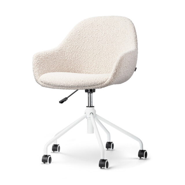 Nolon Nout-mae bureaustoel bouclé wit onderstel 2794707 large