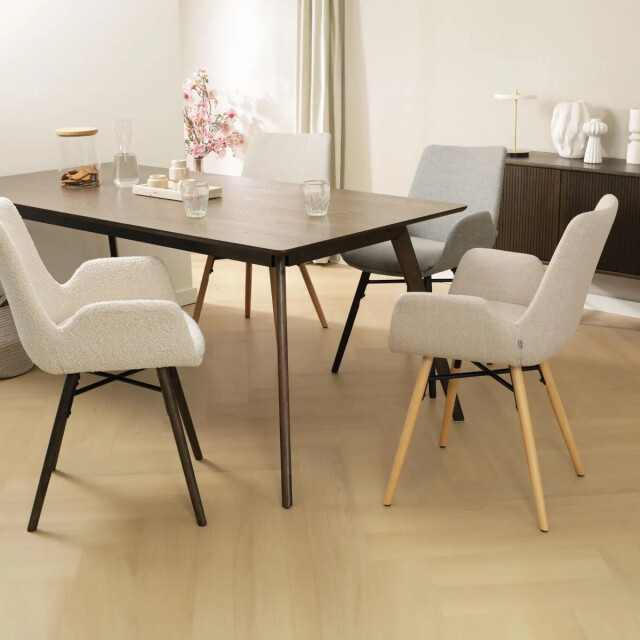Nolon Nena-eef eetkamerstoel warm naturel onderstel 2901583 large