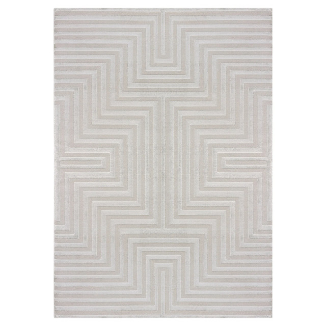 Muratap Arte designer vloerkleed laagpolig luxe tapijt woonkamer slaapkamer zilver / 140x200 cm 2821338 large