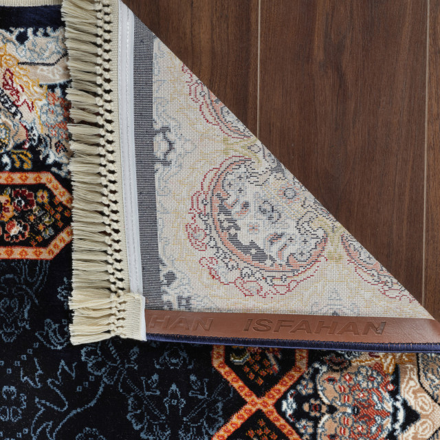 Muratap Isfahan oosters vloerkleed laagpolig klassiek vintage tapijt / navy / multi- 300x400 cm 2912157 large