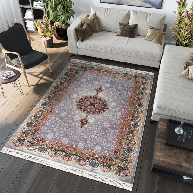 Muratap Isfahan oosters vloerkleed laagpolig klassiek vintage tapijt / multi- 300x400 cm 2912169 large