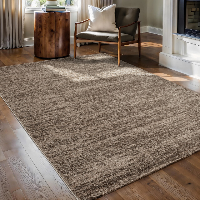 Muratap Relax oslo laagpolig effen vloerkleed modern tapijt bruin- 80x150 cm 2926043 large